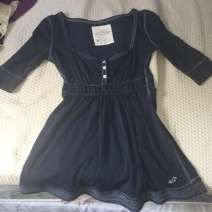 Blue Hollister Babydoll Shirt